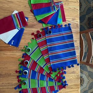 Placemats, napkin and napkin rings for 8.  27 pieces in all.